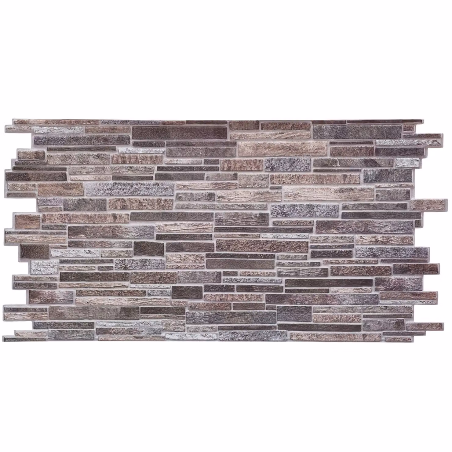 Novecrafto 3D Stone Look PVC Wall Panels, Grey, 6 Sheets, W: 96 cm, H: 48 cm – 2