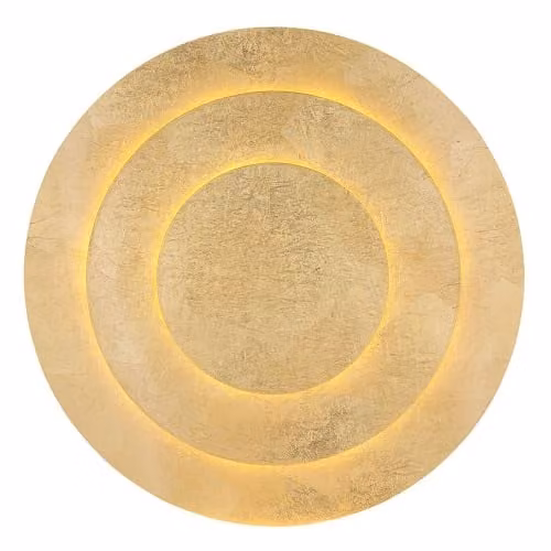 Netlighting Heda Modern LED Ceiling Light in Gold/Brass, 24W, 1500 lm, Warm White, D 35 x H 4.7 cm – 1