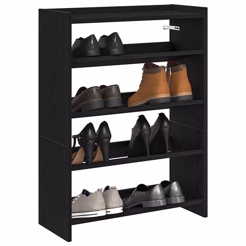 Berkfield Home Black Modern MDF Shoe Rack, W/D/H: 60 x 25 x 81 cm – 2