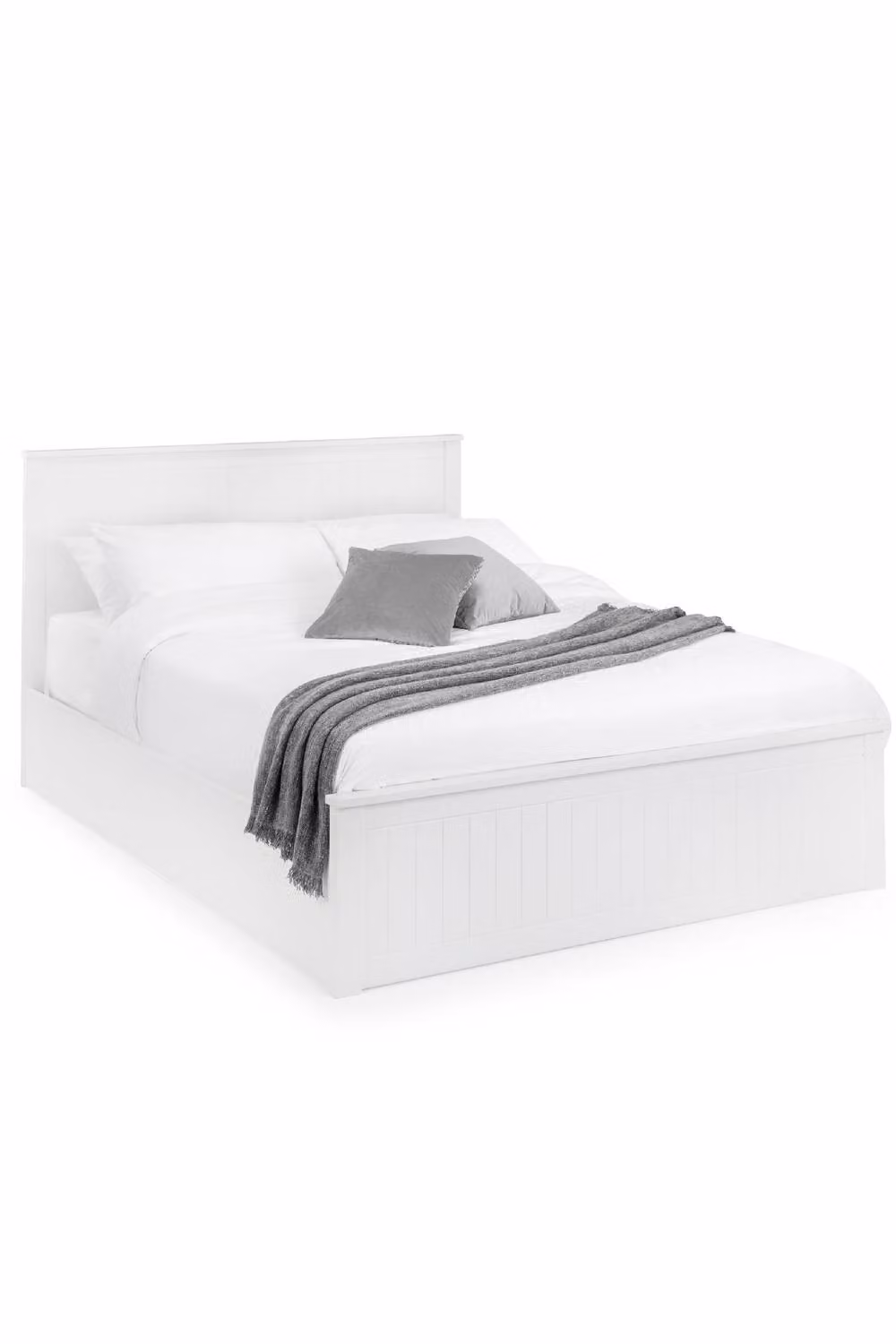 Julian Bowen Maine White Wooden Ottoman Storage Bed Frame W/D/H: 145.5 x 140 x 204 cm – 3