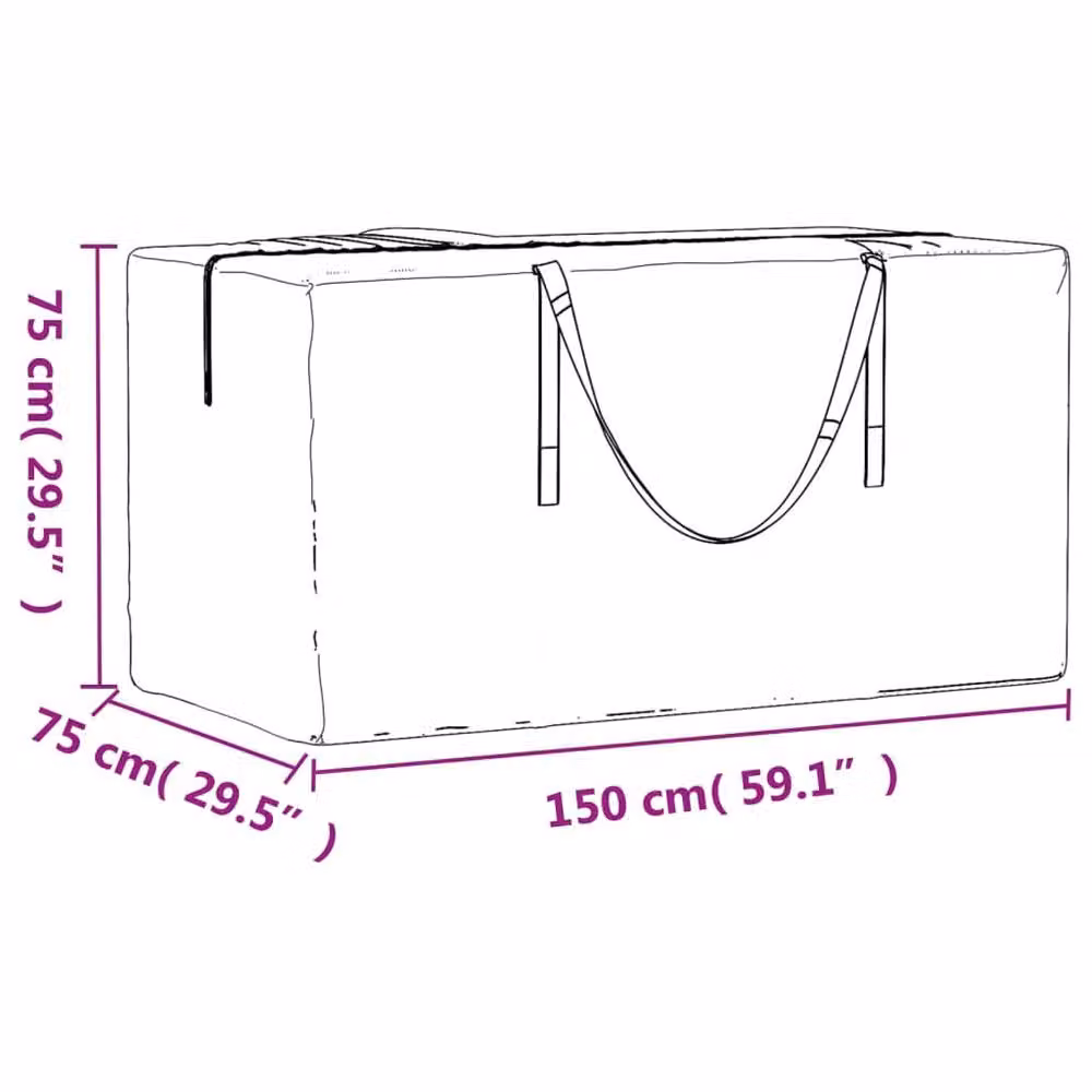 Berkfield Home Durable Christmas Tree Storage Bags, 2 Pack, Black – 3
