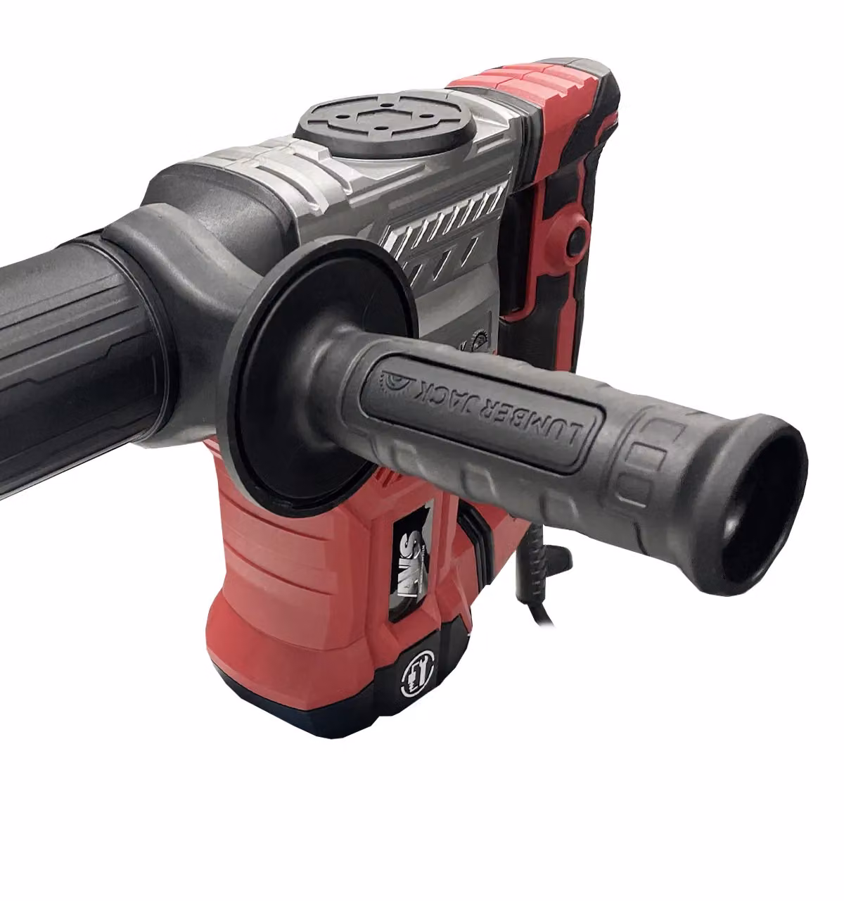 Lumberjack SDS Max Demolition Hammer 1300W 18J 230V in Red with Chisels and Storage Case – 3