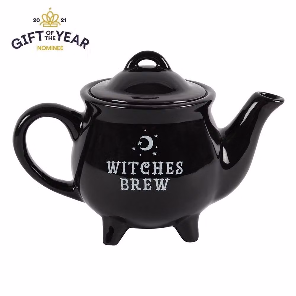 Uniqueful Witches Brew Black Ceramic Teapot, 550ml – 3