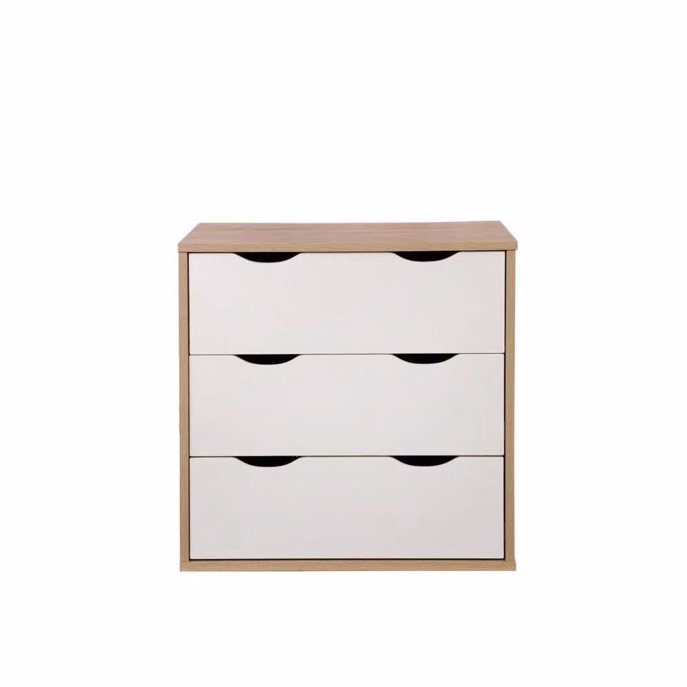 Timber Art Design Alton 3 Drawer Bedroom Cabinet Bedside Chest of Drawers in Light Oak, W/D/H: 40 x 59.5 x 60 cm – 2