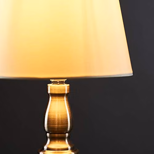 ValueLights Sierra Dimmable Touch Table Lamp in Gold and Cream – 3