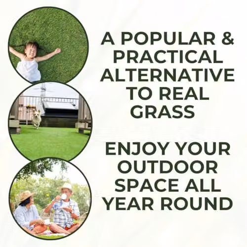 Ark Mat 35mm Luxury Artificial Grass in Green, W/D/H: 4 x 2 x 0.035 m – 3