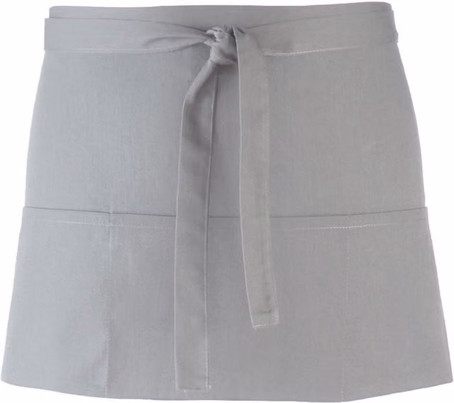 Premier Colours 3 Pocket Short Apron in Silver – 1