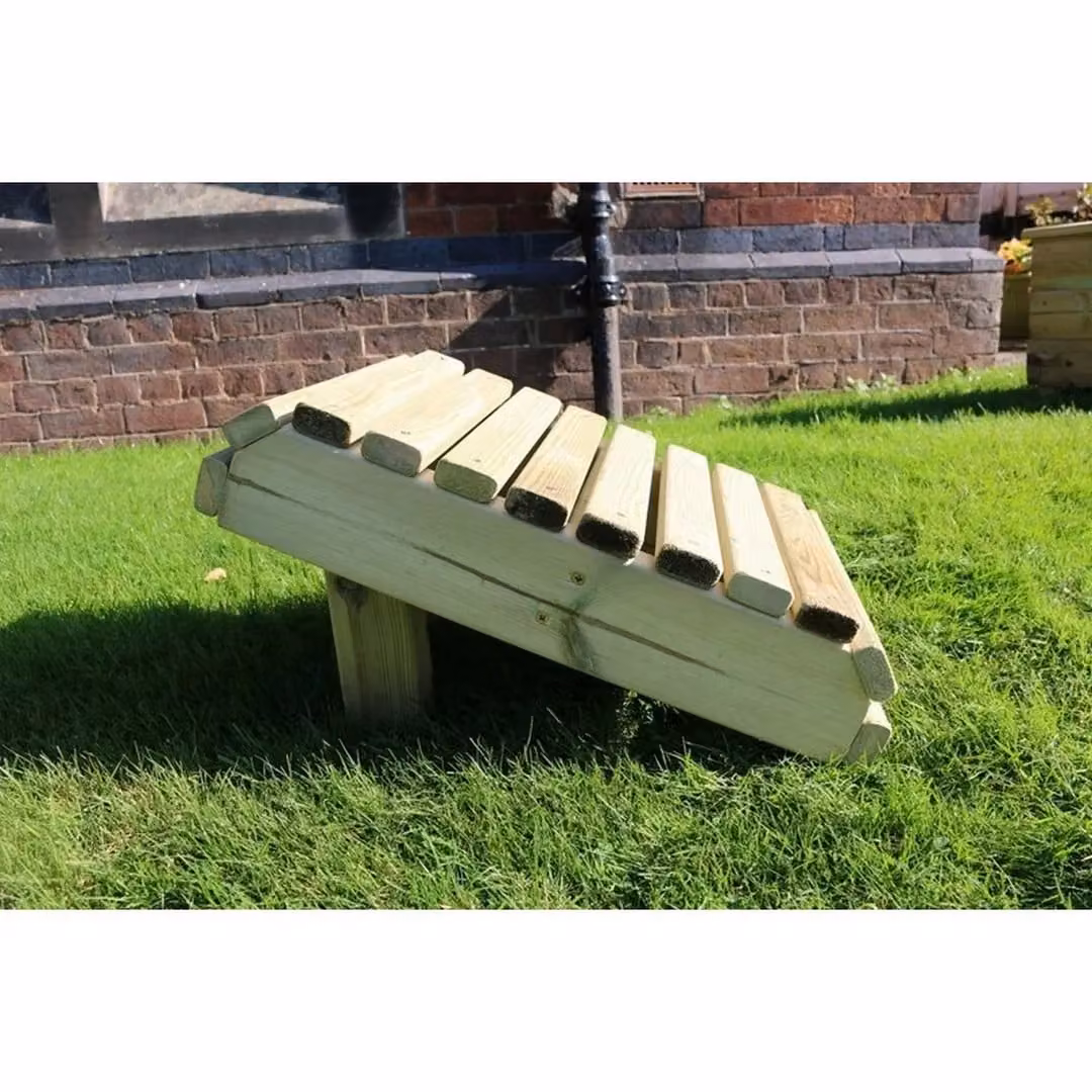 Churnet Valley Garden Furniture Ltd Ergonomic Wooden Footstool in Brown, W: 35 cm, D: 50 cm, H: 30 cm – 3
