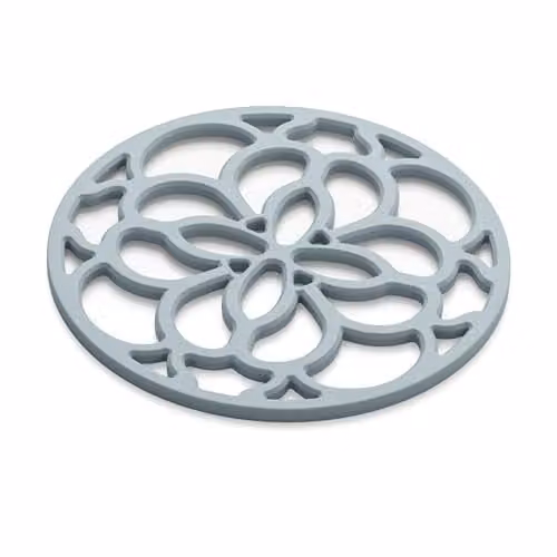 Zeal Silicone Round Heritage Trivet Mat in Blue, Diameter: 18 cm – 1