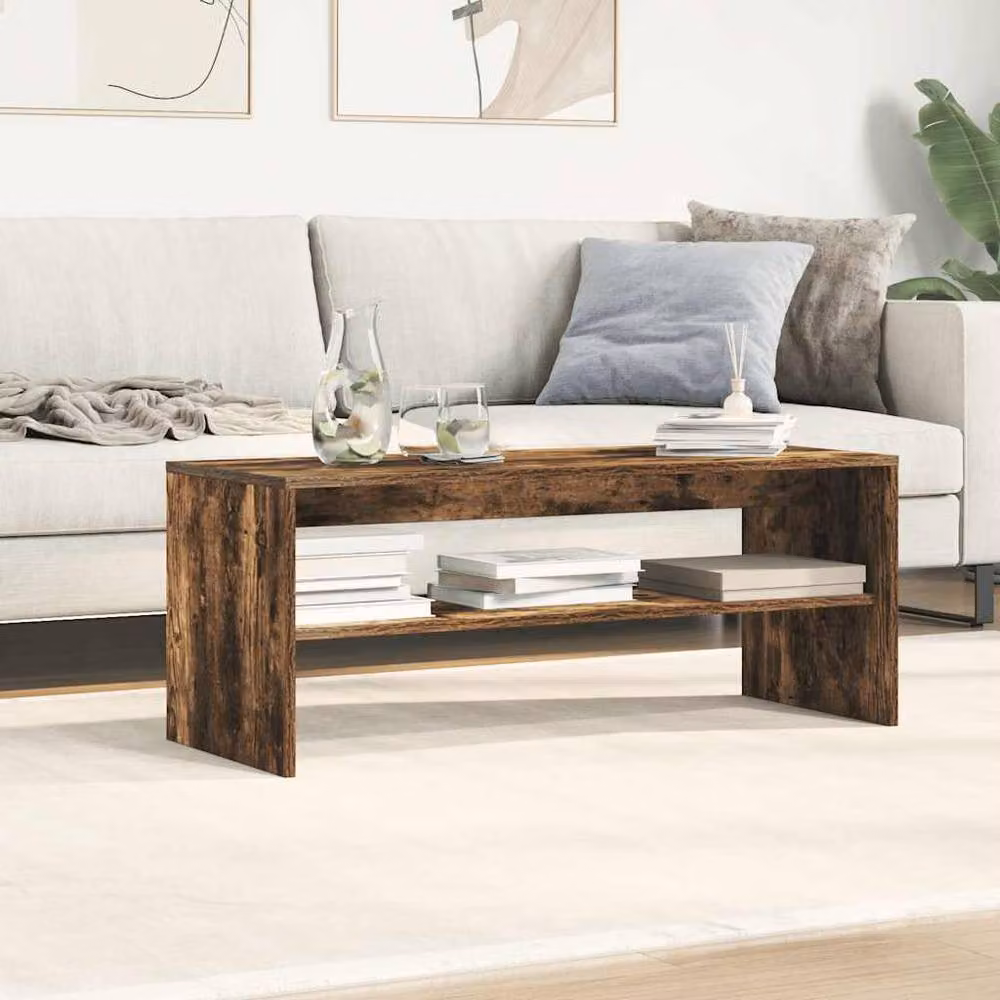 Berkfield Home Modern Smoked Oak TV Cabinet in Brown, W/D/H: 100 x 40 x 40 cm – 3