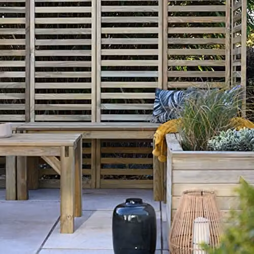 Forest Garden Modern Modular Garden Seating in Brown Wood – 3