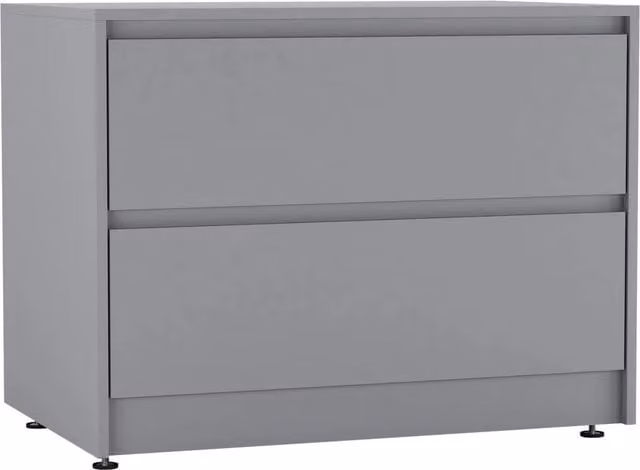 EONLION 2-Drawer Chest Dresser with Adjustable Feet in Grey – 1