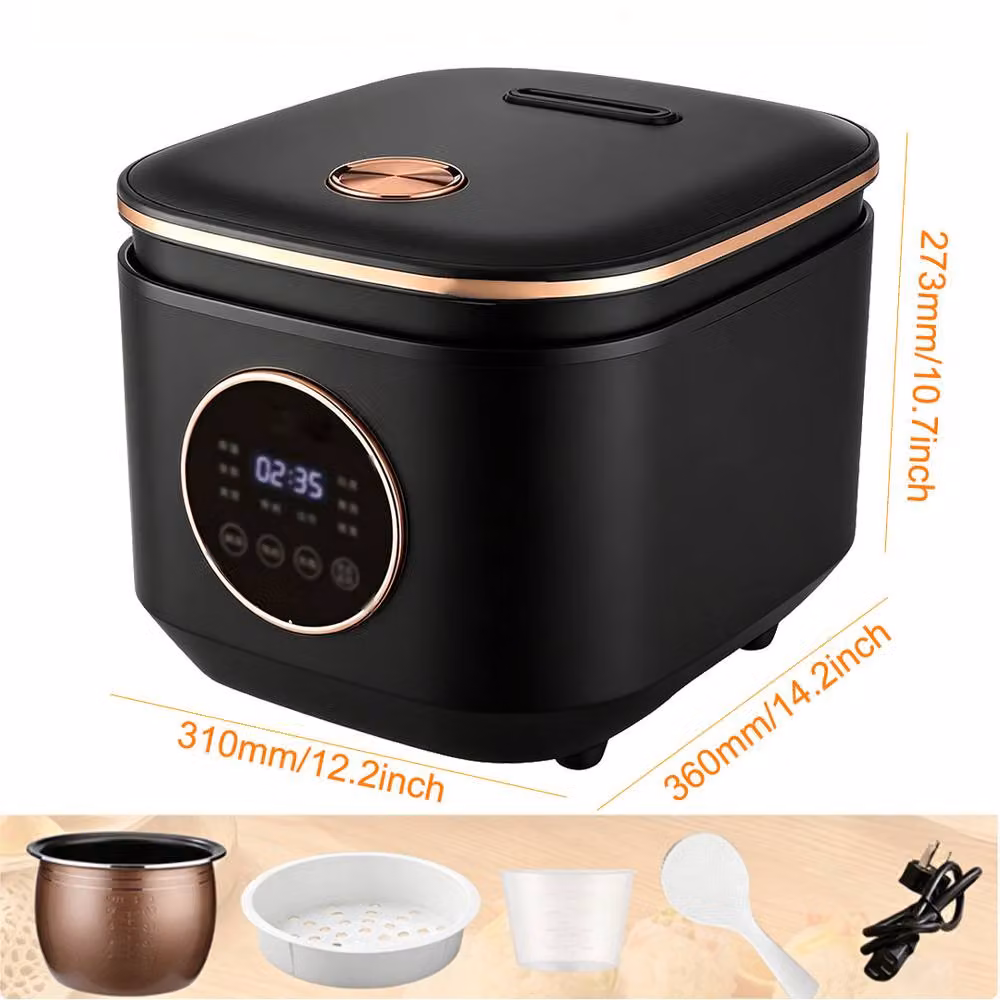 Ventryn Multifunctional Non-stick Rice Cooker with Timer in Black – 2