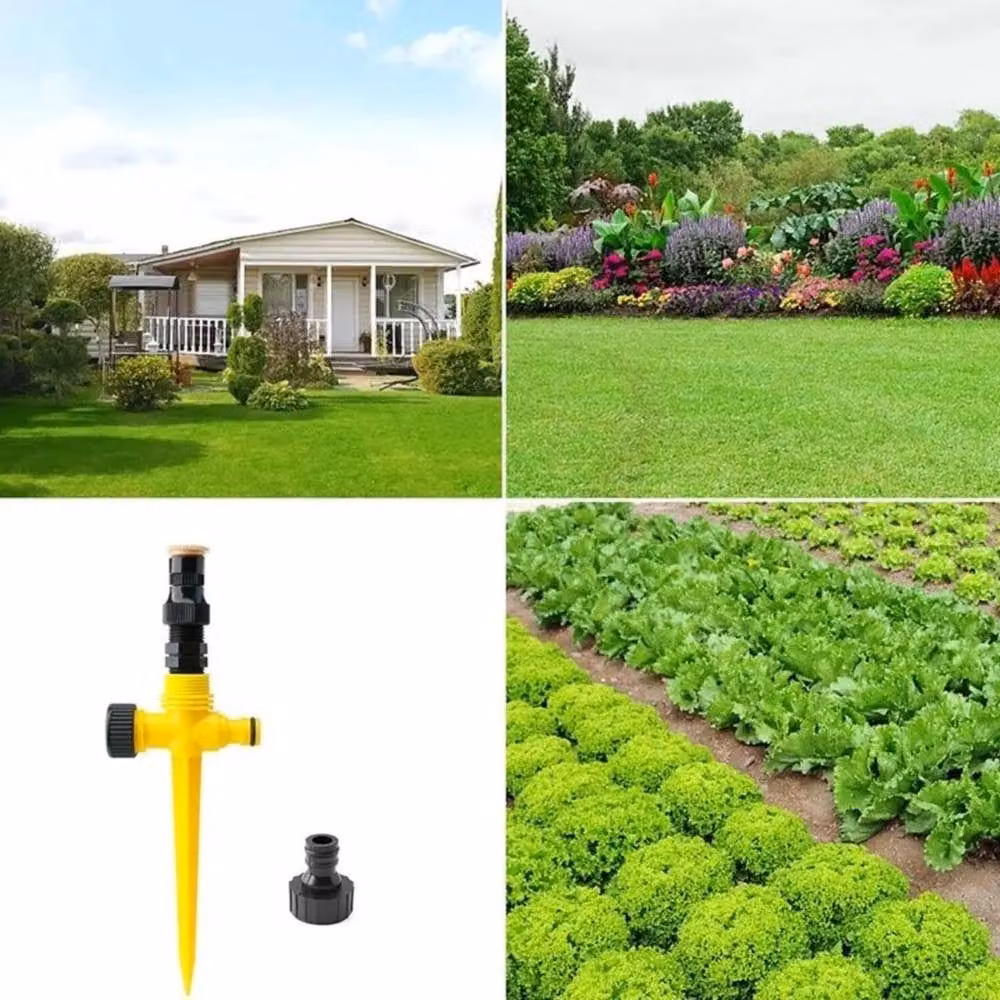 EONLION 8-Piece Automatic Circular Garden Water Sprinkler Set in Yellow – 4