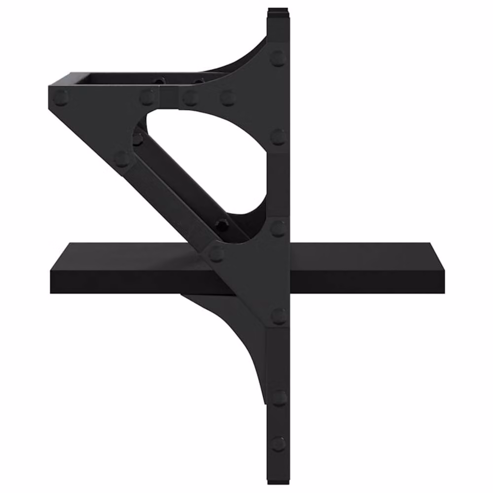 Berkfield Home Wall Mounted Shelves with Bars, 2 Piece Set, Black, W/D/H: 20 x 25 x 30 cm – 5