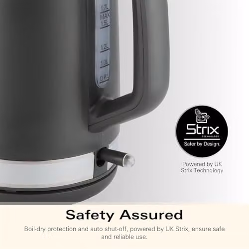 Hamilton Beach Ella Electric Kettle with Auto Shut Off, 1.7 l, Anthracite Grey – 6