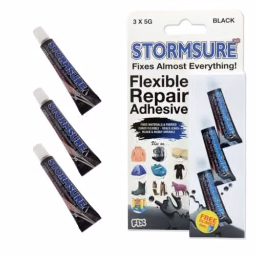 Stormsure Black Flexible Polyurethane Repair Adhesive, Waterproof, 3 x 5g – 2