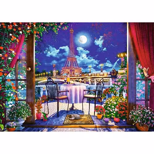 Trefl Paris in the Moonlight 1000 Piece Jigsaw Puzzle, Multicolour – 3