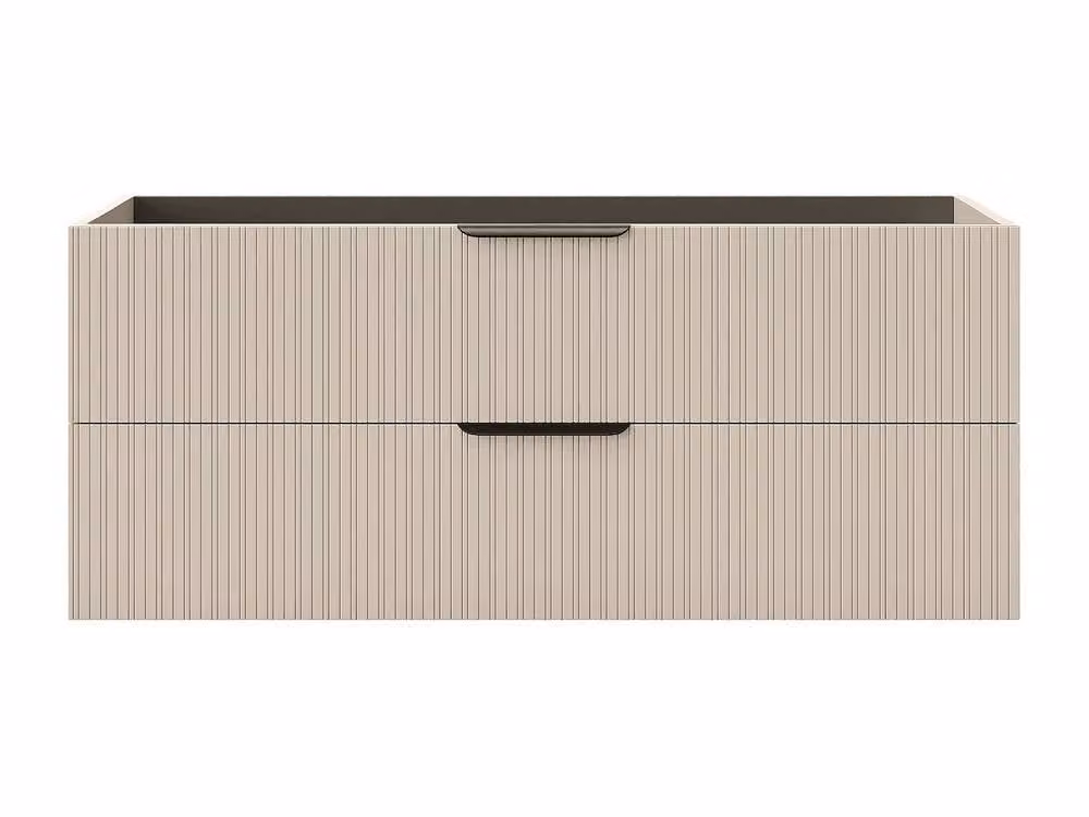 Vente-unique DALIKO Fluted Wall-Hung Vanity Unit in Beige with Soft-Close Doors and Drawers – 2
