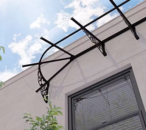 Palram Canopia Lily 4700 Art Nouveau Curved Lean-to Canopy, Black – 3