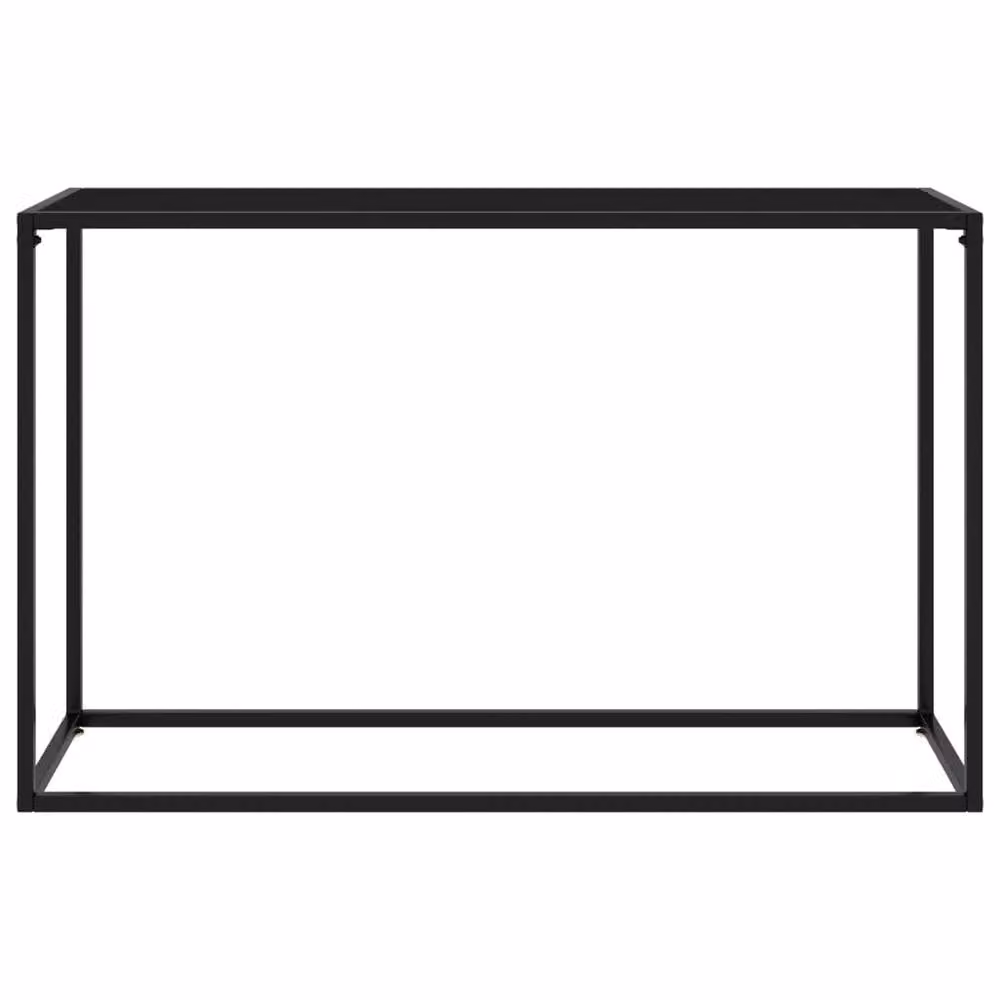 Berkfield Home Modern Black Console Table with Tempered Glass, W/D/H: 120 x 35 x 75 cm – 1