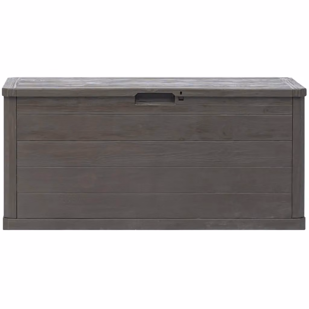 Berkfield Home Brown Plastic Garden Storage Box 280 L – 2