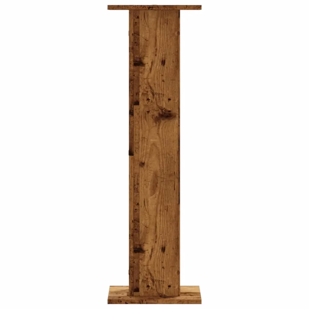 Berkfield Home Set of 2 Rustic Brown Wood Plant Stands, W/D/H: 30 x 30 x 95 cm – 4