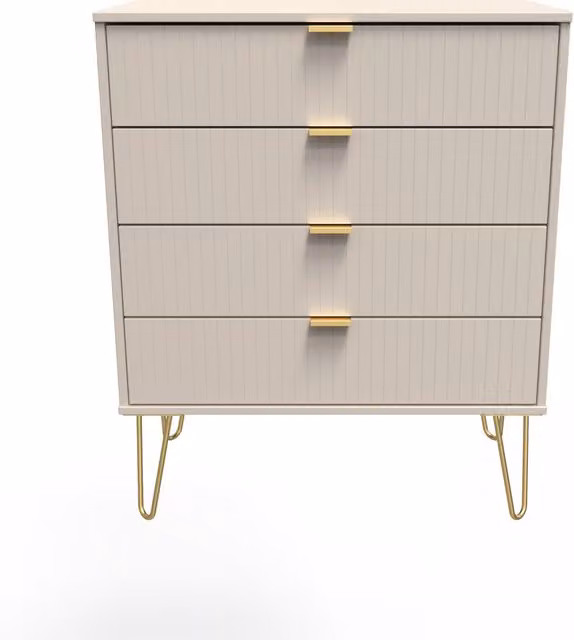 Ready Assembled 2 U Bexley 4 Drawer Chest in Taupe