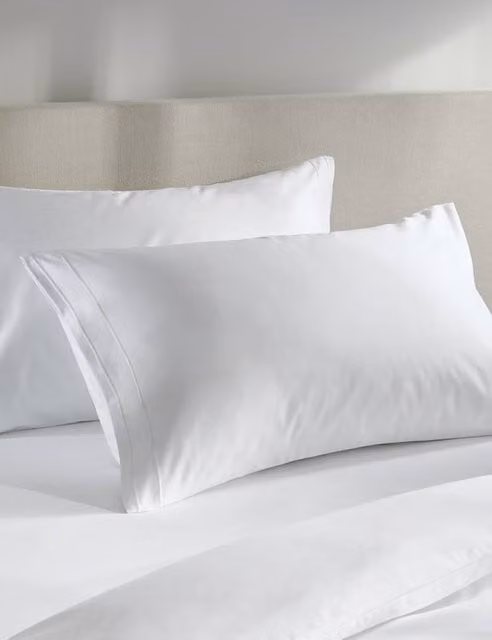 M&S 2 Pack Egyptian Cotton 1000 Thread Count Pillowcases in White