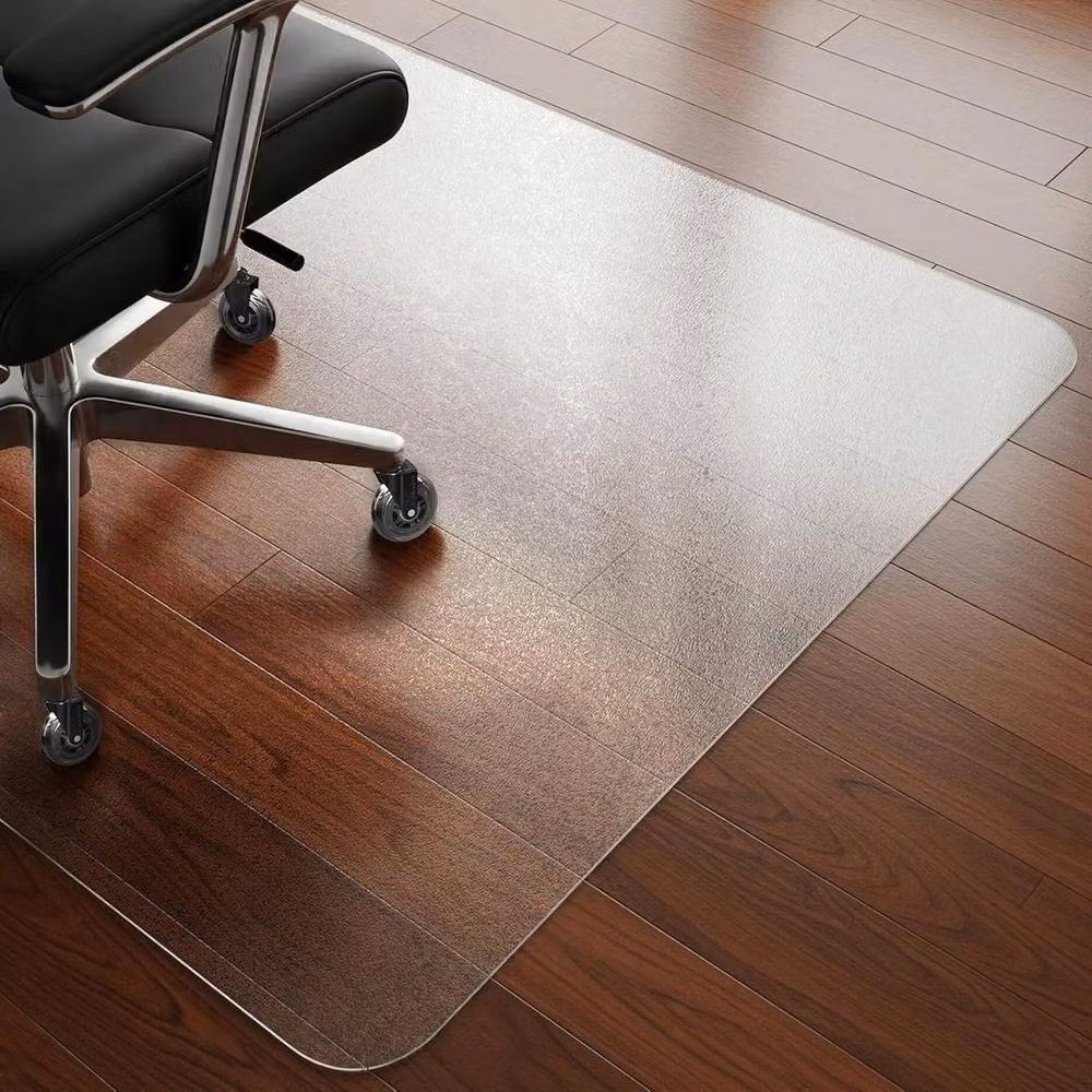 FLAVORA Transparent Clear PVC Floor Protector Mat, Diameter: 100 cm – 2
