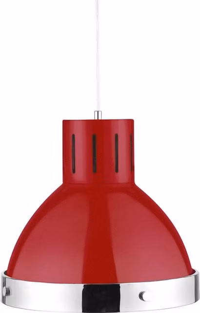 Orsina Bell Shaped Pendant Light by Interiors by Premier in Red and Chrome – 1
