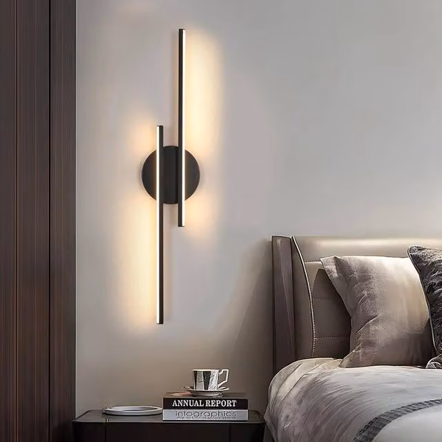 Goeco Modern LED Up and Down Wall Light, 24 W, Black, Warm White 3000 K – 1