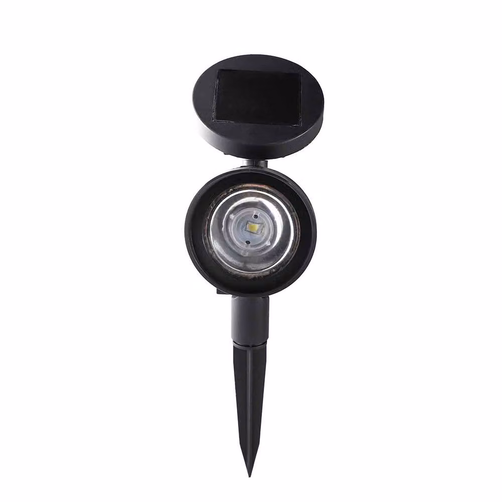 Voltico Set of 4 Solar Garden Spot Lights in Black with Adjustable Heads and Dusk Sensor – 3
