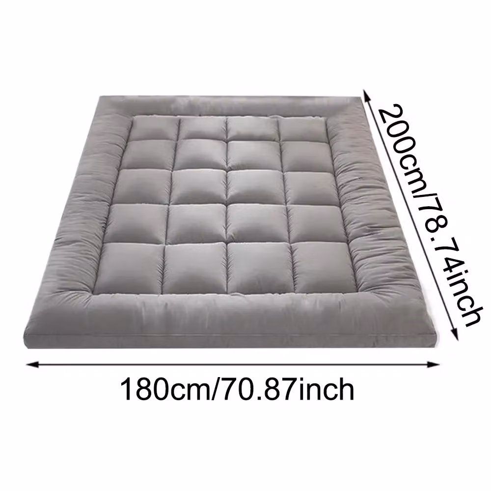 Hinsinc Plush Grey Ultra-Thick Hotel-Grade Luxury Mattress Topper XXL, Depth: 10 cm – 2