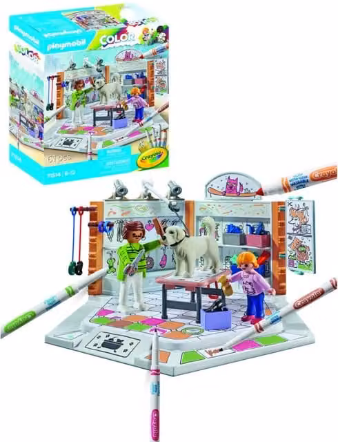 Playmobil Color Dog Salon Multicolour and White Playmobil Figure Set