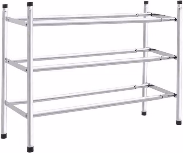 SPETLEK Extendable Metal Shoe Rack Organizer in Silver – 1