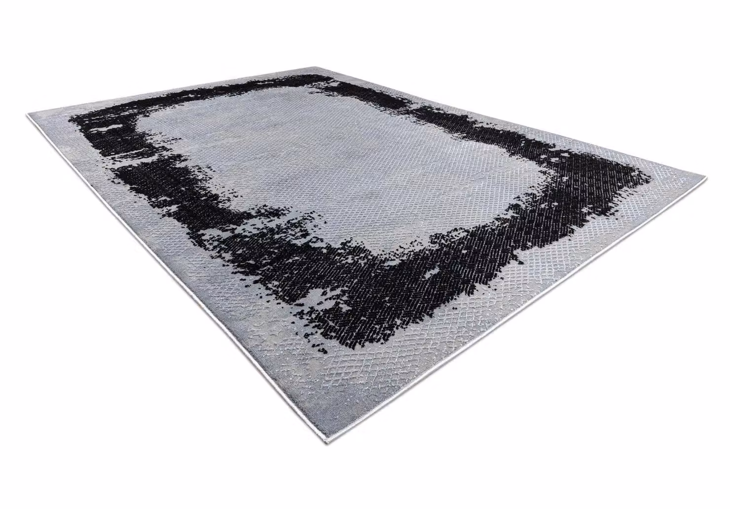 RugsX Modern Abstract Rectangular Rug in Black and Grey, W: 120 cm, L: 170 cm – 3