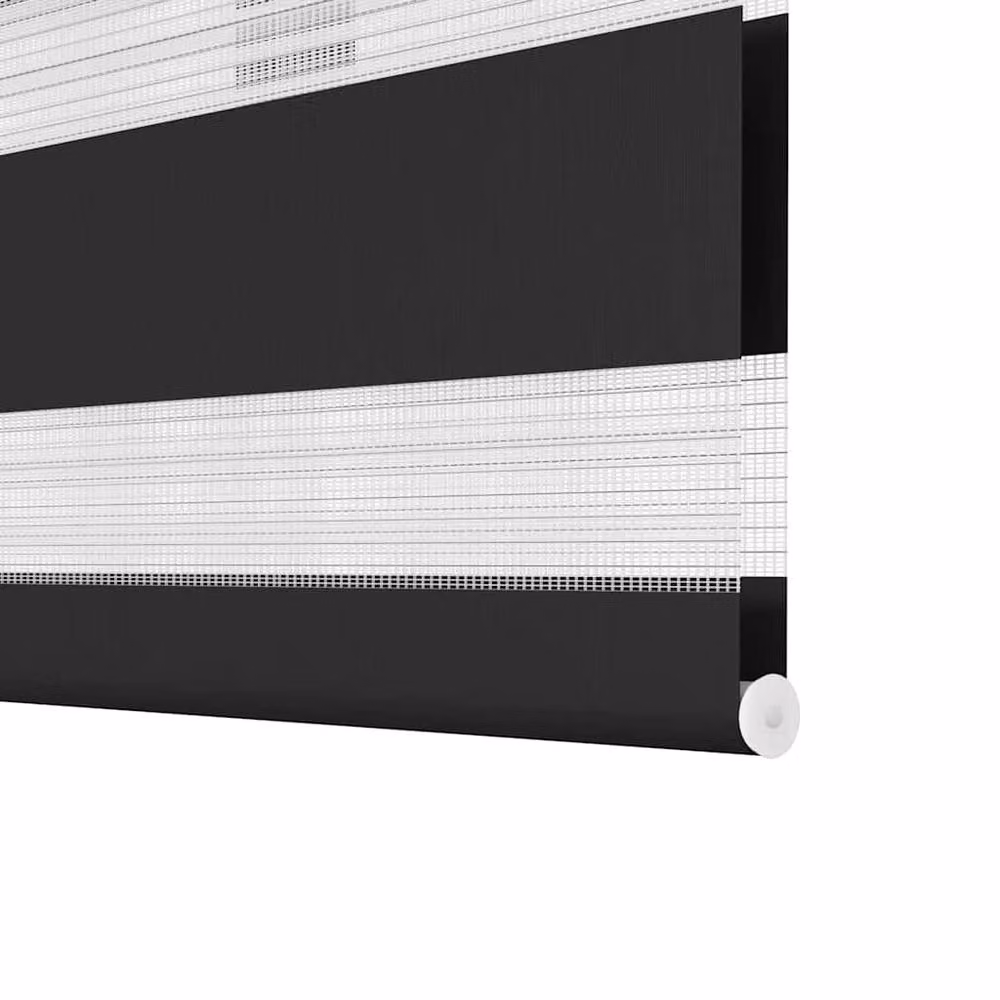 Berkfield Home Zebra Day and Night Blind in Black and White, W: 80 cm, H: 150 cm – 6
