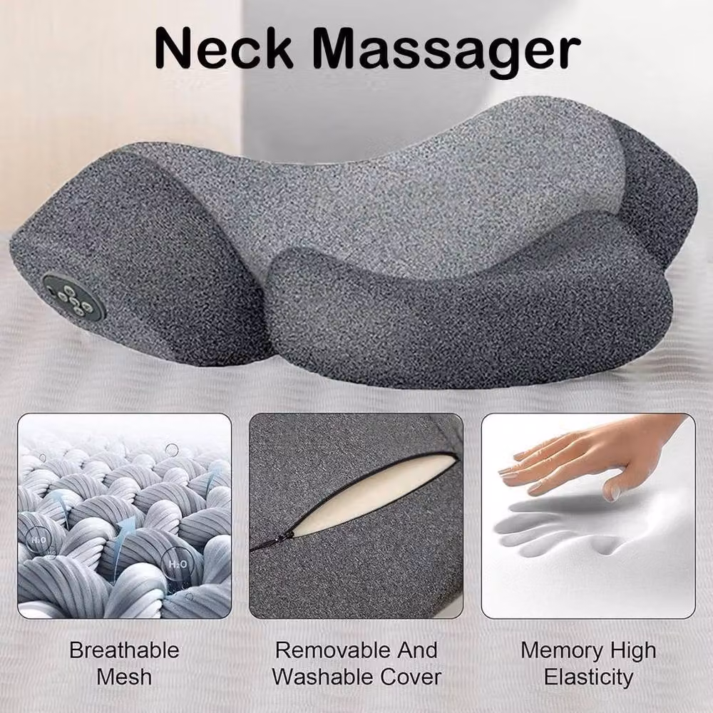 PAWNORA 3-in-1 Electric Neck Massager Pillow in Grey – 4