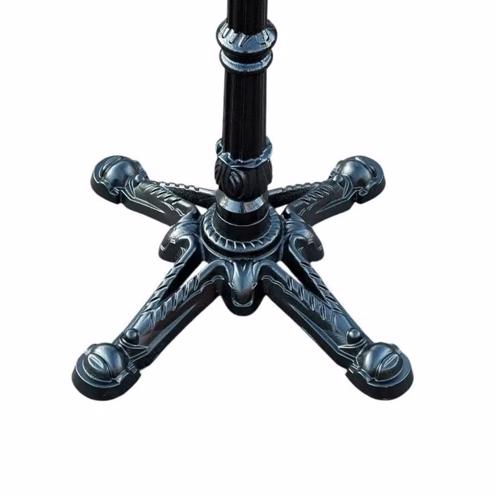 FORGEVIO Cast Iron High Table Base in Matt Black – 3