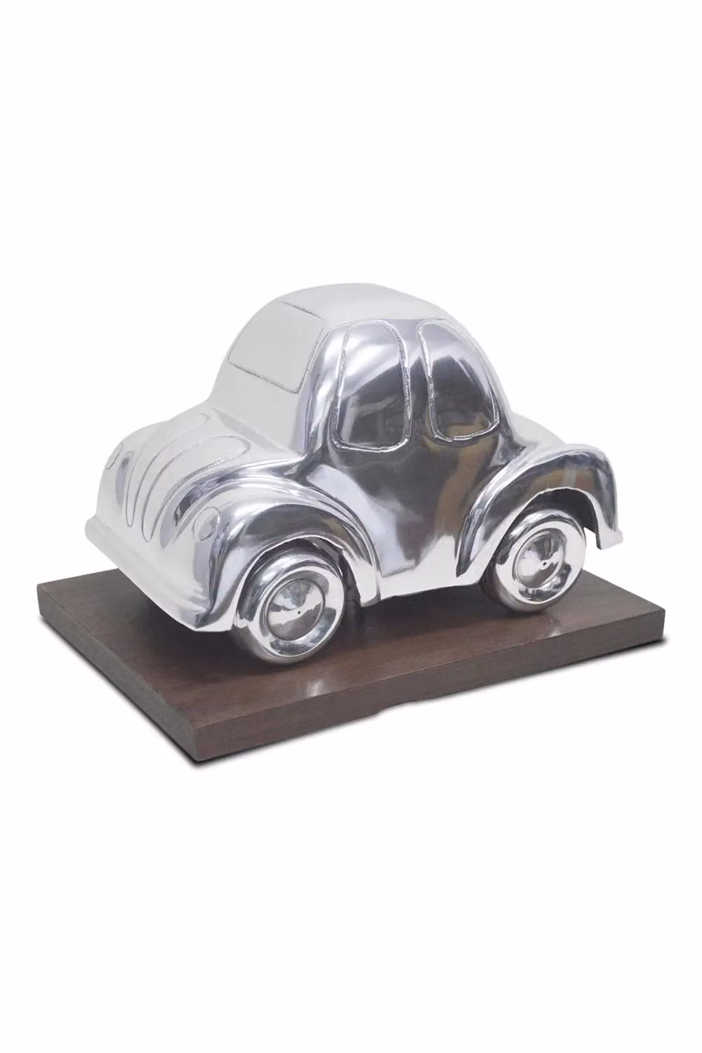 Homescapes VW Beetle Oldtimer Metal Tabletop Ornament in Silver, W/D/H: 21.5 x 26.5 x 26.5 cm – 2