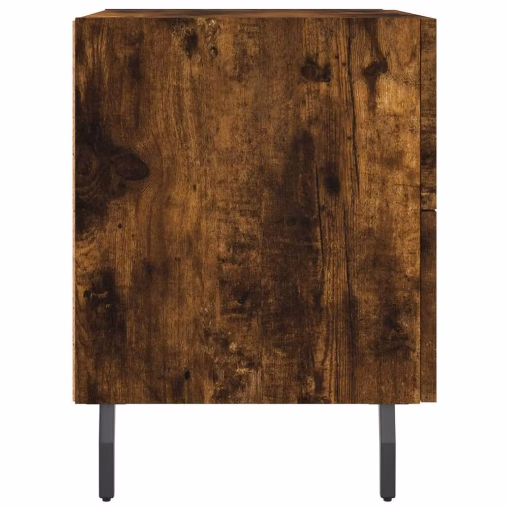 Berkfield Home Bedside Cabinet in Smoked Oak Brown, W/D/H: 40 x 35 x 47.5 cm – 4