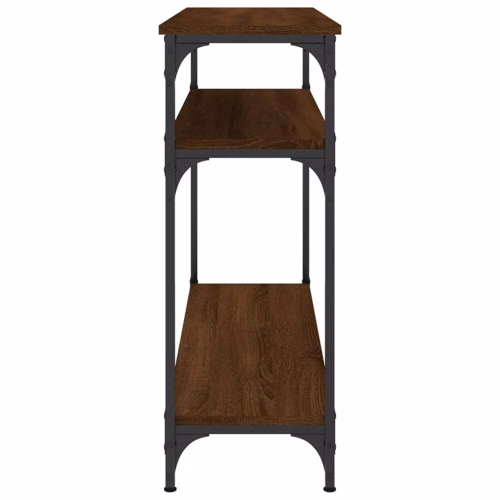 Berkfield Home Decorative Console Table in Brown Oak, W/D/H: 100 x 29 x 75 cm – 5