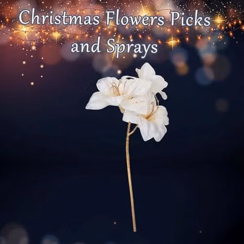 VFM e-Store Christmas Amaryllis Floral Spray Decoration in Cream/Beige, H 56 cm x W 22 cm x D 22 cm – 2
