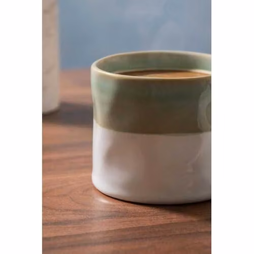 Mikasa Stoneware Mug in Green and White, 350ml – 2