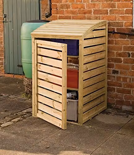 Rowlinson Classic Wood Recycling Box Store in Brown – 2