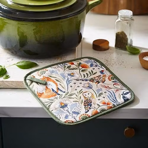 Ulster Weavers Blackthorn Animal Print Cotton Pot Mat, Beige and Multicolour, W/D: 21 x 21 cm – 2