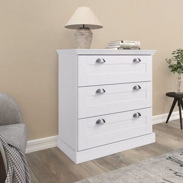 Dorel Home Motala 3DR Freestanding Chest in White