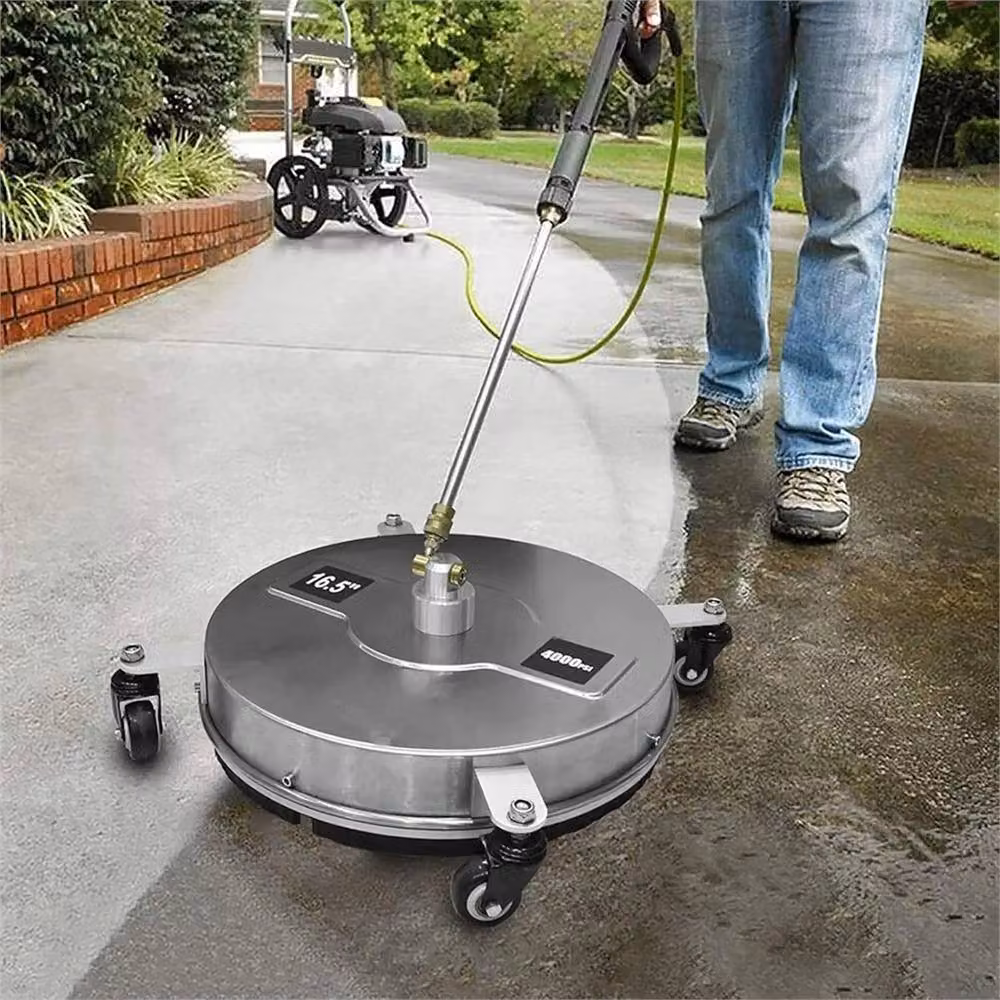 FLAVORA 16.5 Inch 4000PSI Driveway Flat Surface Cleaner High Pressure Washer in Silver – 5