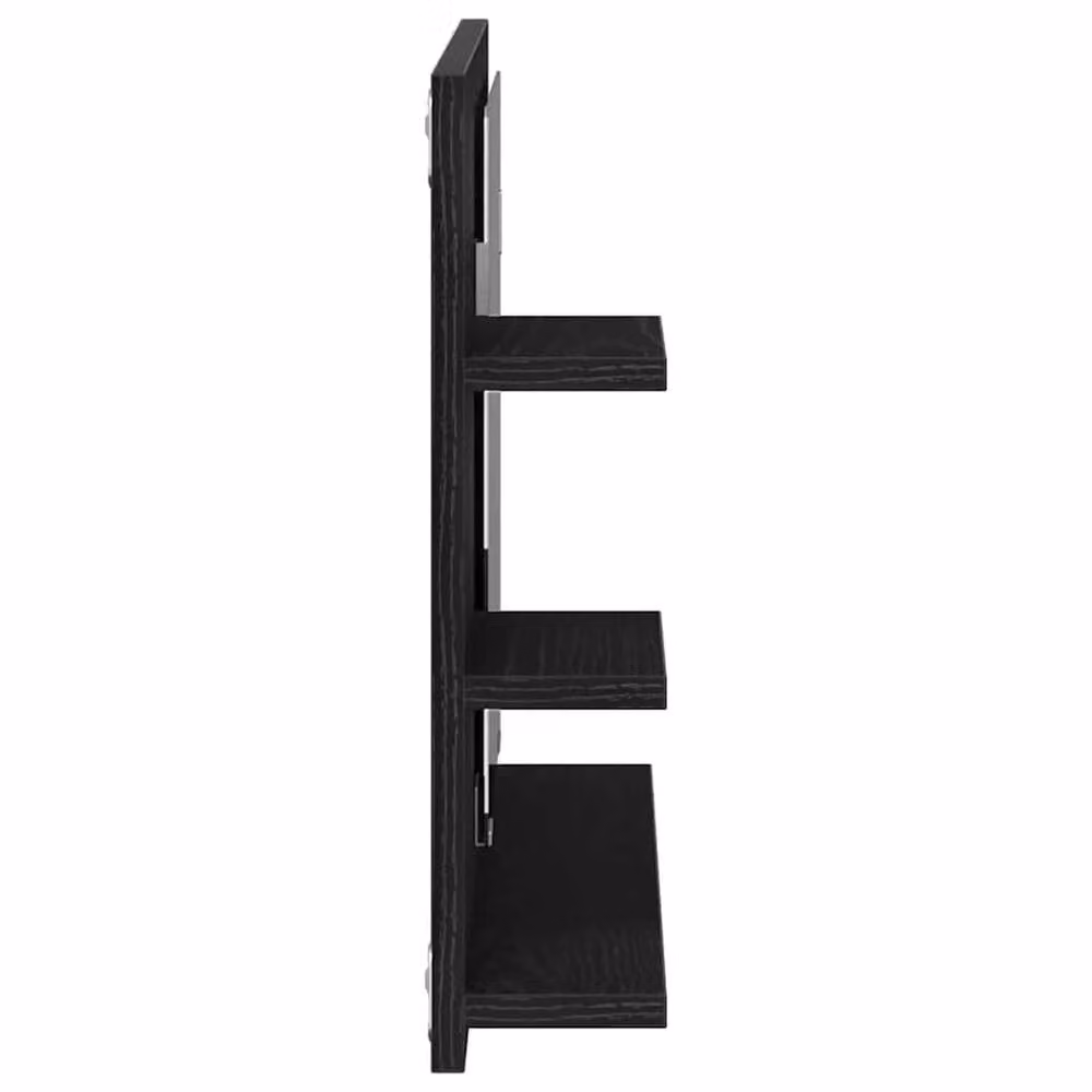 Berkfield Home Black Oak Wall Mounted Bathroom Mirror, W: 60 cm, D: 10.5 cm, H: 45 cm – 5